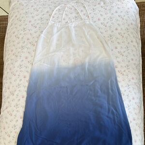 Victoria Secret Blue and White Ombre Swimsuit Coverup Mini Dress